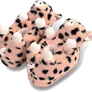 Animal Plush Slippers Women Cozy Warm Non-Slip House Shoes Cute Gift
